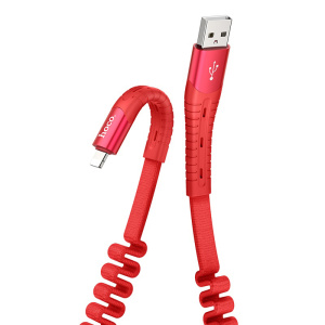 Кабель USB 2.4А HOCO U78 Красный (iOS Lighting) 1.2м