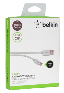 Кабель Belkin (USB - MicroUSB) Белый