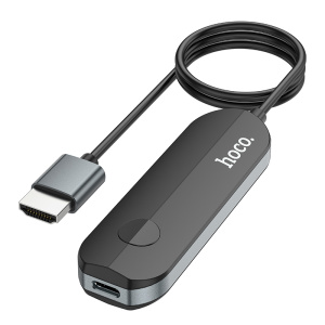 Видео видеоадаптер HOCO UA23 Черный Wi-Fi  4К/30Гц (штекер HDMI - гнездо TYPE-C) 0.5м