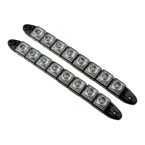ЕРМАК Дневные ходовые огни, LED 8шт, гибкий пласт. корп., 220мм, 12V, белый, 2шт.
