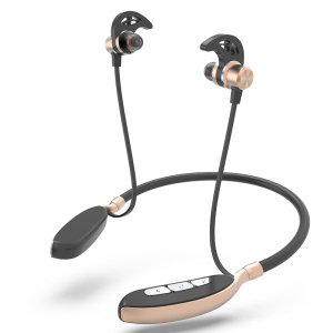 Беспроводные наушники KADUM KD-382BT Золотые (Bluetooth) (УЦЕНКА)