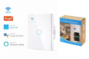 Орбита OT-HOS12 Белый умный выключатель (1кн,Wi-Fi 2.4 + RF 433MHz, сенсор)