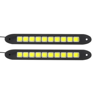 ЕРМАК Дневные ходовые огни, LED 40шт, гибкий резин. корп., 260мм, 12V, белый, 2шт.