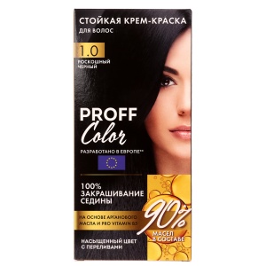 Краска для волос PROFF Color Роскошный черный, 115мл