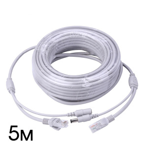 Видеошнур Орбита OT-VNW08 (RJ-45+DC 5.5мм) 5м