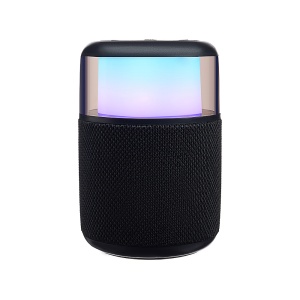 Колонка беспроводная BY GlowSound Mini, 5 Вт,подсветка, 1200мАч, microSD, ВШГ 12x8x8см, черный