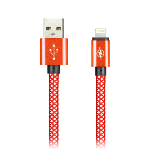 Кабель Smartbuy MESH Красный (USB - Lightning)