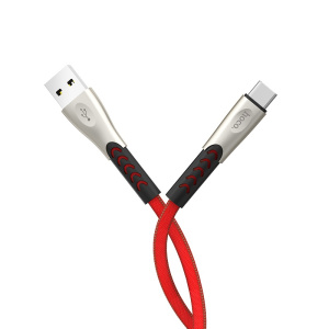 Кабель USB 2.4A HOCO U48 Красный (Type-c) 1.2 м