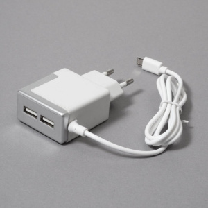 Сетевое зарядное устройство OL-822 Белый (microUSB)