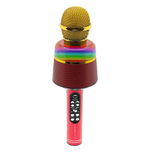 Микрофон Орбита OT-ERM10 Красный RGB (Bluetooth, динамики, USB)