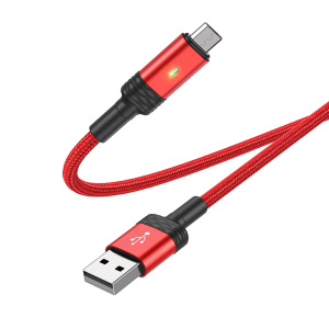 Кабель BOROFONE BU30 Красный USB 2.4A (microUSB) 1.2м