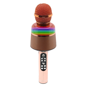 Микрофон Орбита OT-ERM10 Розовый RGB (Bluetooth, динамики, USB)