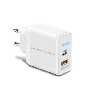 Сетевое зарядное устройство Орбита OT-APU61 Белый (PD+QC3.0,35Вт)