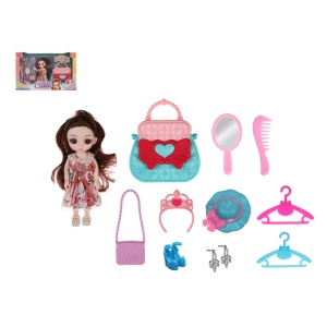 Кукла 15 см с акс. в коробке, PP, ABS, PVC, тм ИГРОЛЕНД