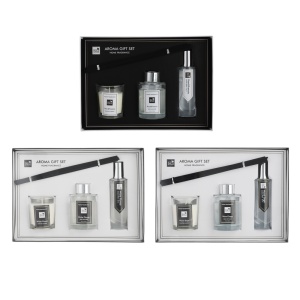 NEW GALAXY Набор Home ароматизатор-диффузор, спрей и свеча, 60, 30мл 50г wood sage,white flower,pear