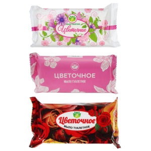 Мыло твердое Цветочное, флоу-пак, 100 г