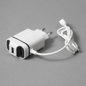 Сетевое зарядное устройство OL-628 Черный (microUSB)