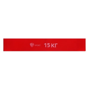 Фитнес-резинка тм BY SPORT, 15кг, 30х5х0,07см, латекс