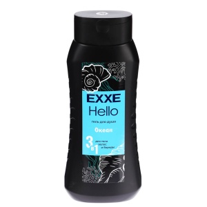 Гель для душа мужской EXXE Hello 3в1 Океан, 400мл