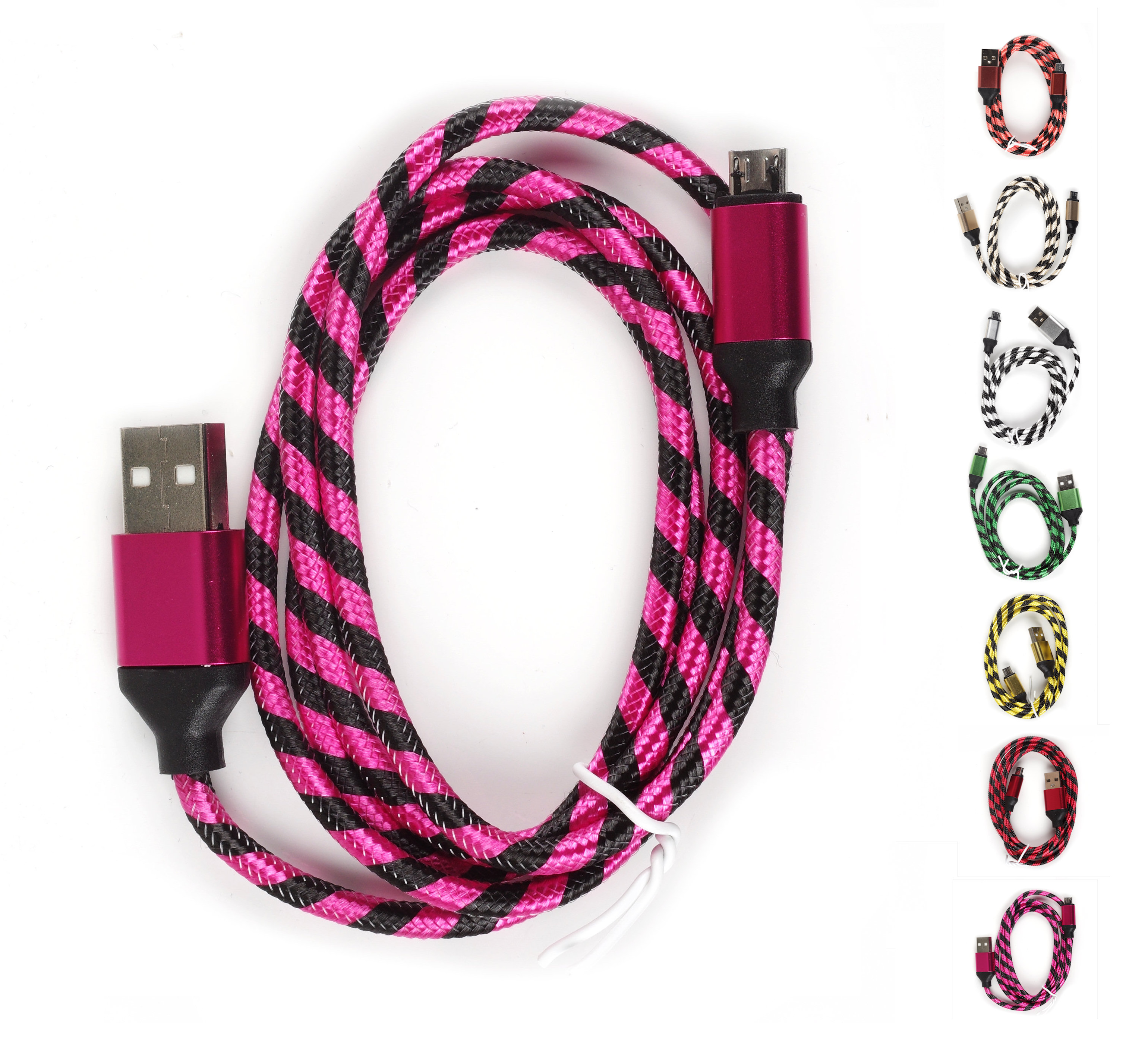 Кабель POL-803 (USB - MicroUSB, розовый)
