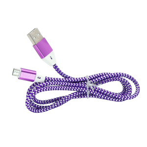 Кабель Орбита KM-12 (OT-SMM28) (USB - microUSB, 2000 мА, 1 м., в оплетке, серебристый)