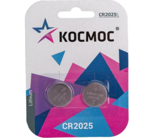 Батарейка литиевая Космос CR2025 (2 шт на блистере)
