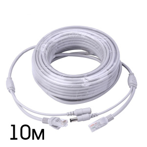Видеошнур Орбита OT-VNW08 (RJ-45+DC 5.5мм) 10м