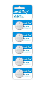 Батарейка литиевая Smartbuy CR2016/5B