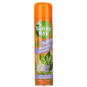 Освежитель воздуха SUNNY DAY аэрозоль, Майский ландыш, 300мл
