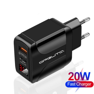 Сетевое зарядное устройство Орбита OT-APU54 Черный (PD+QC3.0, 4000mA)