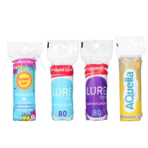 Ватные диски AQUELLA/SUNNY DAY/LURE, 80 шт