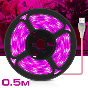 Фито лента Огонек OG-LDL37 USB Розовая (0.5м, IP65)