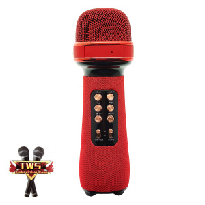 Микрофон WSTER WS-898 Красный (Bluetooth, динамики, USB)