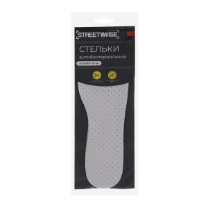 Стельки универсальные тм STREETWISE, антибактериальный эффект, р.36-46, 29х9,1см, белые