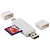Картридер OTG Орбита OT-PCR16 Белый  (TF, SD, microUSB, Type-C)