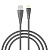 Кабель для зарядки USB(A)-iP BY Nylon Pro, 12Вт, 1 м, 2.4A, нейлон, черный