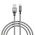 Кабель для зарядки USB(A)-Type C BY Solid, 18Вт, 1 м, 3A, нейлон, мет. кон., графитовый