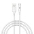 Кабель для зарядки USB(A)-Type C BY Twist, 36Вт, 1 м, 3A, гибкий силикон, белый