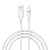 Кабель для зарядки USB(A)-iP BY Twist, 12Вт, 1 м, 2.4A, гибкий силикон, белый